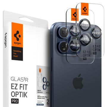 Spigen Glas.tR Ez Fit Optik Pro iPhone 14 Pro/14 Pro Max/15 Pro/15 Pro Max/16 Pro/16 Pro Max Proteggi Obiettivo Fotocamera - Titanio blu