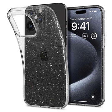 Custodia Spigen per iPhone 15 Pro Max con glitter a cristalli liquidi - Trasparente