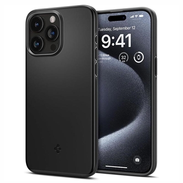 Custodia Ibrida Spigen Thin Fit per iPhone 15 Pro - Nera