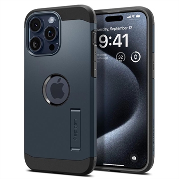 Custodia iPhone 15 Pro Spigen Tough Armor Mag - Metallo Ardesia