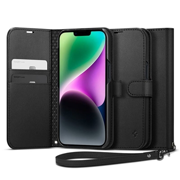 Custodia a Portafoglio Spigen Wallet S per iPhone 14 - Nera