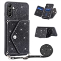 Custodia con Portacarte Stardust per Samsung Galaxy A14 - Nera