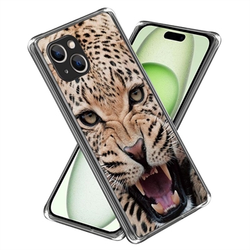 Custodia in TPU Stylish Ultra Sottile per iPhone 15 - Leopardo