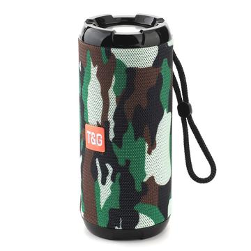 T&G TG621 Altoparlante portatile TWS Bluetooth TF Card FM Subwoofer wireless impermeabile all\'aperto (certificato CE) - Camouflage