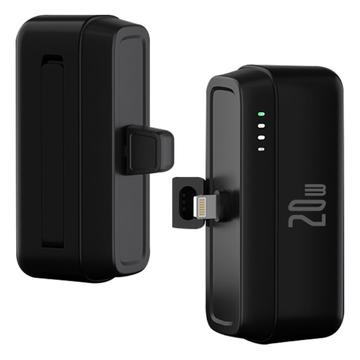 T160 Mini Banca di alimentazione portatile Lightning - PD 20W, 5000mAh - Nero