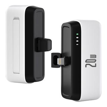 T160 Mini Banca di alimentazione portatile Lightning - PD 20W, 5000mAh - Bianco