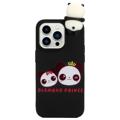 Custodia in TPU Serie di Figure 3D per iPhone 14 Pro - Due Panda