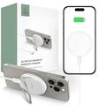 Tech-Protect QI15W-A33 Caricabatterie wireless magnetico con supporto - Compatibile con MagSafe - Bianco