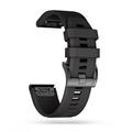 Tech-Protect Cinturino universale liscio in silicone per Garmin - 22 mm - Nero