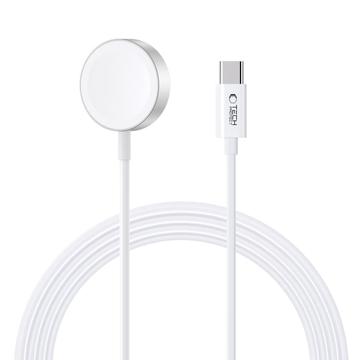 Caricatore magnetico Tech-Protect UltraBoost per Apple Watch - Cavo USB-C, 120cm - Bianco