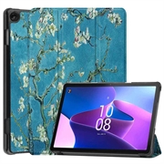 Custodia Smart Folio serie Tri-Fold per Lenovo Tab M10 Gen 3 - Motivo Fiori Bianchi