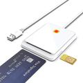 Lettore di smart card USB 2.0 - SIM, ID, carta bancaria - Bianco