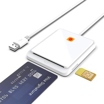 Lettore di smart card USB 2.0 - SIM, ID, carta bancaria