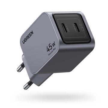 Ugreen X707 Nexode Pro 45W Caricatore da parete con 2 porte USB-C - Grigio