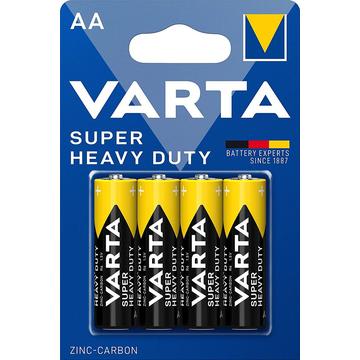 Batteria Varta Super Heavy Duty R6/AA - 4 pezzi.