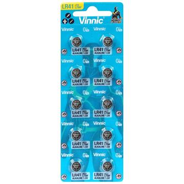 Batterie a bottone Vinnic Mini 192/LR41 - 10 pezzi.