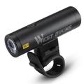 WEST BIKING YP0701332 500LM Luce anteriore luminosa della bicicletta Luce anteriore notturna della bicicletta Lampada torcia di sicurezza - Nero