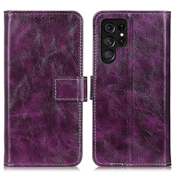 Custodia a portafoglio con chiusura magnetica per Samsung Galaxy S25 Ultra - Viola