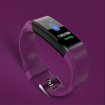 Fitness Tracker 115 Plus impermeabile - contapassi, frequenza cardiaca - viola