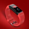 Fitness Tracker 115 Plus impermeabile - Contapassi, frequenza cardiaca - Rosso