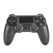 Controller di gioco wireless Gamepad per PS4 Joystick di gioco con altoparlante e jack per cuffie stereo - Nero