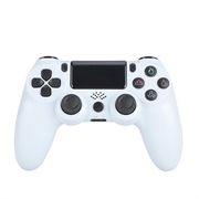 Controller di gioco wireless Gamepad per PS4 Joystick di gioco con altoparlante e jack per cuffie stereo - Bianco