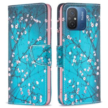 Custodia a Portafoglio Wonder Series per Xiaomi Redmi 12C, Poco C55 - Fiori Bianchi