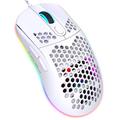 Mouse da gioco USB cablato X600 Honeycomb RGB con pulsanti programmabili - Bianco