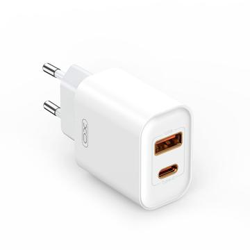 Caricatore rapido da parete XO CE12 20W - USB-A, USB-C - Bianco