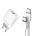 Caricabatterie da parete XO L64 20W con cavo USB-C - PD, QC 3.0 - Bianco