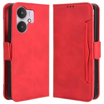 Custodia a Portafoglio Serie Cardholder per Xiaomi Poco M6/Redmi 13R - Rossa