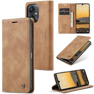 Custodia a Portafoglio Caseme 013 Serie per Xiaomi Redmi 13C 5G/Poco C65 - Marrone