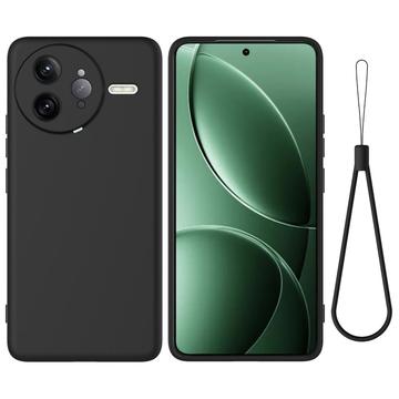 Custodia in silicone liquido con cinghia a mano per Xiaomi Redmi K80 Pro