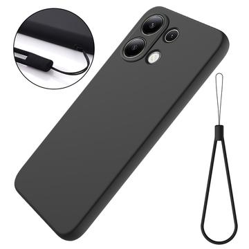 Custodia in Silicone Liquido per Xiaomi Redmi Note 13 4G - Nera