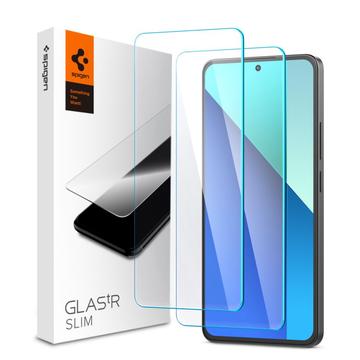 Proteggi Schermo in Vetro Temperato Spigen Glas.tR Slim per Xiaomi Redmi Note 13 4G - 9H - 2 Pezzi.