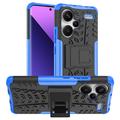 Custodia Ibrida Anti Scivolo con Supporto per Xiaomi Redmi Note 13 Pro+ - blu / nera