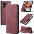 Custodia a Portafoglio Caseme 013 Serie per Xiaomi Redmi Note 13 Pro+ - Rosso vino