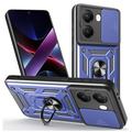 Custodia ibrida con anello rotante e protezione per fotocamera per Xiaomi Redmi Turbo 4/Poco X7 Pro - Blu