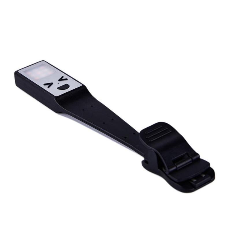 Luce da lettura ricaricabile USB con 9 LED regolabili, Clip per