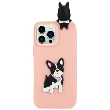 Custodia in TPU 3D Cartoon per iPhone 14 Pro Max - Cane