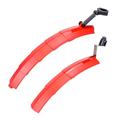 ZTTO ZT03 2Pcs Set parafango bici anteriore+posteriore con luce posteriore (con accessorio di installazione) - Rosso