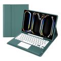 Custodia con tastiera Bluetooth per iPad Pro 13 (2024) - Verde Scuro