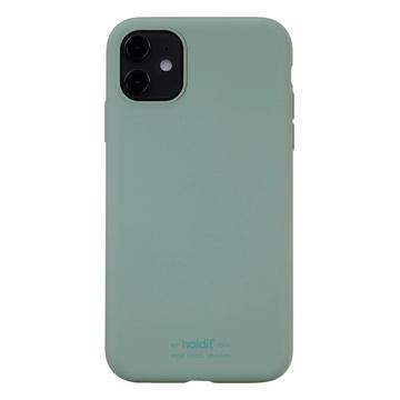 Custodia in silicone per iPhone 11 Holdit - Verde muschio