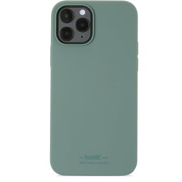 Custodia in silicone per iPhone 12 Holdit - Verde muschio