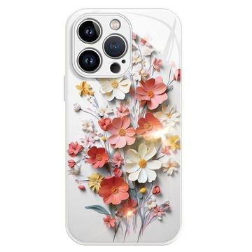 Custodia ibrida per iPhone 12/12 Pro con bouquet di fiori - Bianca