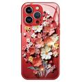 Custodia ibrida per iPhone 12 Pro Max con bouquet di fiori - Rossa