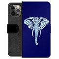 Custodia a Portafoglio Premium per iPhone 12 Pro Max - Elefante