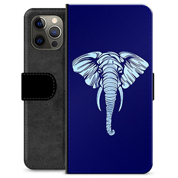 Custodia a Portafoglio Premium per iPhone 12 Pro Max - Elefante