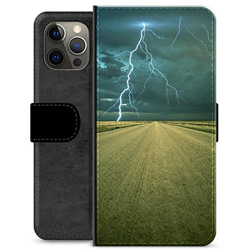 Custodia a Portafoglio Premium per iPhone 12 Pro Max - Tempesta