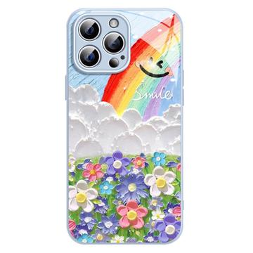 Custodia ibrida iPhone 12 Pro Max Sorriso e arcobaleno